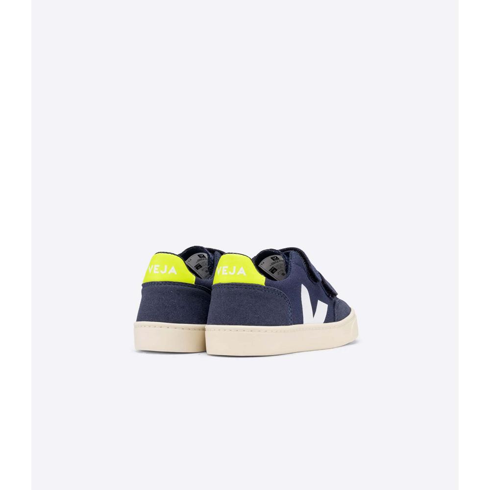 Veja V-12 CANVAS Kids' Shoes Blue | CA 805FDN